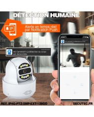 Camera exterieur 4G WiFi pilotable UHD 4K detection de mouvement et de presence humaine 128Go