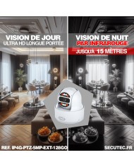 Camera exterieur 4G WiFi pilotable UHD 4K detection de mouvement et de presence humaine 128Go