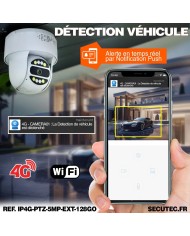 Camera exterieur 4G WiFi pilotable UHD 4K detection de mouvement et de presence humaine 128Go