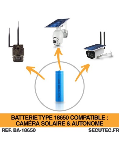 Batterie 3,7V rechargeable lithium-ion type 18650 capacité 3200 mAh basse température