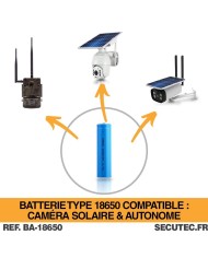 Batterie 3,7V rechargeable lithium-ion type 18650 capacité 3200 mAh basse température