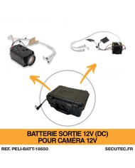 Pélicase étanche avec batterie lithium rechargeable 57.6 A avec sortie 12V