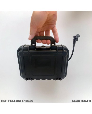 Pélicase étanche avec batterie lithium rechargeable 57.6 A avec sortie 12V