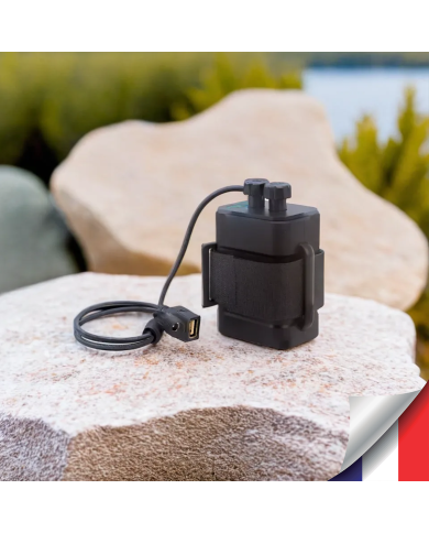 Boîtier batterie portable étanche XP67 avec 6 piles 18650 (19,2 A) – Alimentation spécialisée pour caméras 12V et 5V