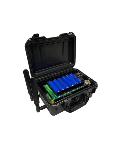 Routeur 3G 4G WiFi autonome Pélicase étanche batterie lithium rechargeable 57.6 A