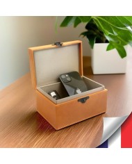 Boîte faraday blindée beige blocage de signal 7x17x12cm