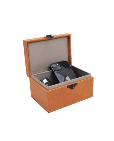 Boîte faraday blindée beige blocage de signal 7x17x12cm