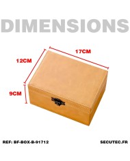 Boîte faraday blindée beige blocage de signal 7x17x12cm