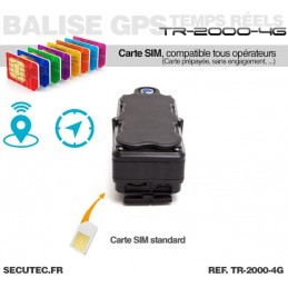 Balise GPS GSM 4G localisation en temps réel autonomie 1600 jours  waterproof aimantée