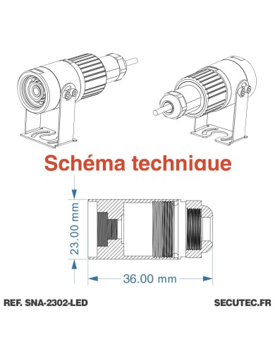 Mini caméra d’inspection waterproof | AHD 1080P | Grand angle 140° | LED intégrées | Étanche IP68 | Câble 1m à 100m