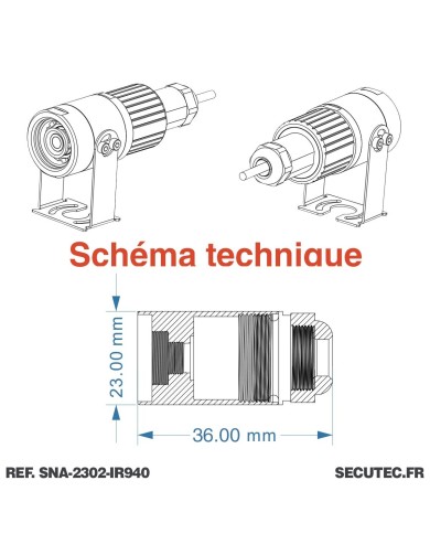 Mini caméra d’inspection waterproof | AHD 1080P | Grand angle 140° | LED intégrées | Étanche IP68 | Câble 1m à 100m