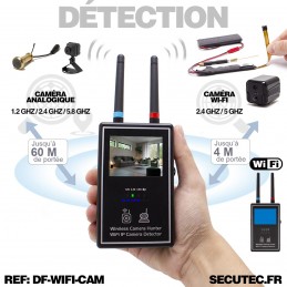 Scanner et détecteur de caméra sans-fil analogique et