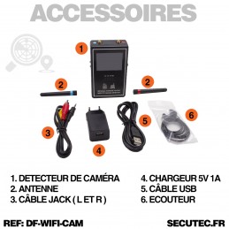 Scanner et détecteur de caméra sans-fil analogique et