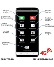 Prise Connectée GSM 4G - Contrôle à Distance et Alertes Coupure de Courant et Température