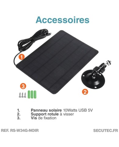 Routeur 3G 4G WiFi autonome solaire batterie couleur noire