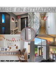 Détecteur de présence avec micro caméra IP POE WIFI accès à distance via iPhone Android enregistrement Ultra HD 5MP sur micro SD