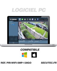 Détecteur de présence avec micro caméra IP POE WIFI accès à distance via iPhone Android enregistrement Ultra HD 5MP sur micro SD