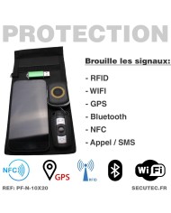 Étui Faraday bloquant le signal pour clé de voiture 12x20