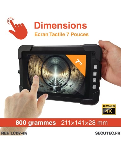 Écran tactile portable industriel extérieur IP65 étanche 4K moniteur enregistrement DVR