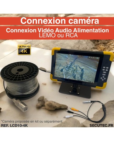 Moniteur industriel 10 pouces 4K avec écran tactile - Enregistrement et affichage haute résolution - Connexion Wi-Fi