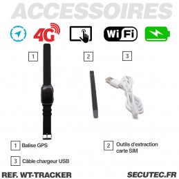 Montre tactile connectée GPS traceur balise 4G sans