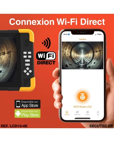 Moniteur industriel 10 pouces 4K avec écran tactile - Enregistrement et affichage haute résolution - Connexion Wi-Fi