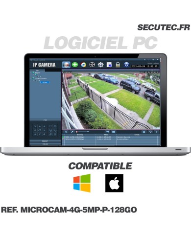Micro caméra pinhole IP 4G à intégrer accès à distance via iPhone Android enregistrement Ultra HD 5MP sur micro SD 128Go avec al