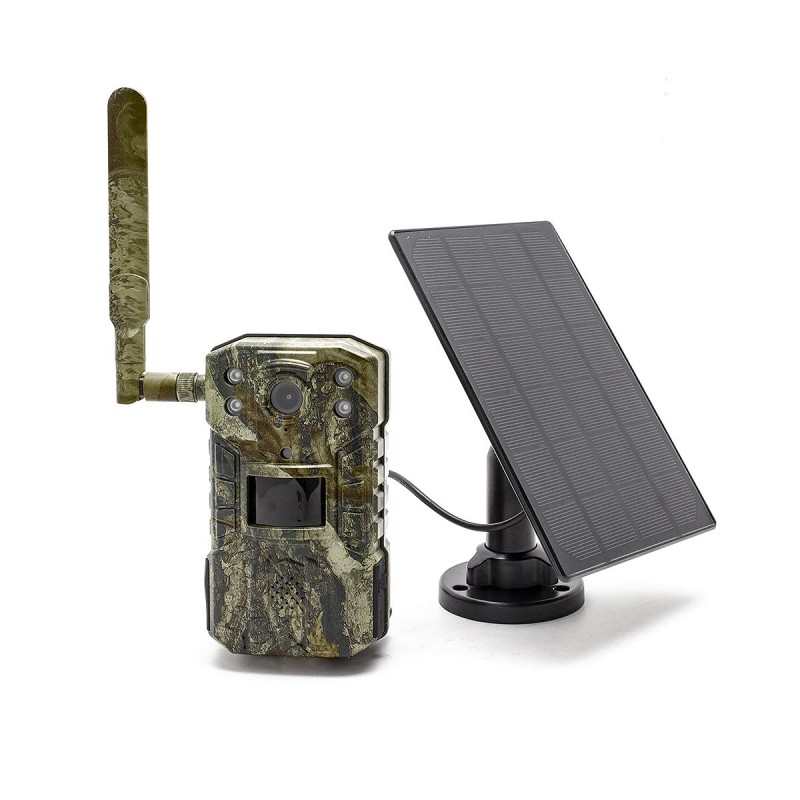 Caméra solaire de chasse 4G vidéo UHD 2K et photo 14 Mpx vision nocturne  longue autonomie audio vidéo en direct détection de mou