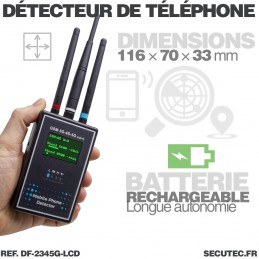 DÉTECTEUR DE TÉLÉPHONE PORTABLE 2G - 3G ET BALISE GPS [SECUTEC.FR] 