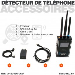 Détecteur de téléphone portable 2G, 3G, 4G, 5G