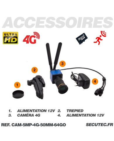 Mini caméra IP 4G Ultra HD 5 Mpx Zoom 10X basse luminosité accès à distance via iPhone Android enregistrement sur carte micro SD