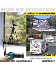 Mini caméra IP 4G Ultra HD 5 Mpx Zoom 10X basse luminosité accès à distance via iPhone Android enregistrement sur carte micro SD