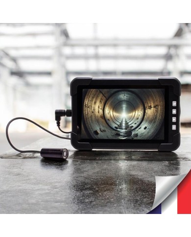 Kit caméra d'inspection étanche câble de 25 mètres avec enregistrement sur écran LCD 7 pouces autonome mémoire 128 Go