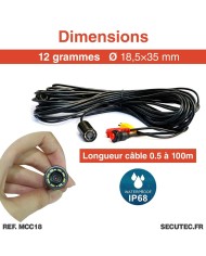 Kit caméra d'inspection étanche câble de 25 mètres avec enregistrement sur écran LCD 7 pouces autonome mémoire 128 Go