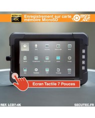 Kit caméra d'inspection étanche câble de 25 mètres avec enregistrement sur écran LCD 7 pouces autonome mémoire 128 Go