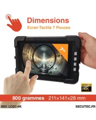 Kit caméra d'inspection étanche câble de 25 mètres avec enregistrement sur écran LCD 7 pouces autonome mémoire 128 Go