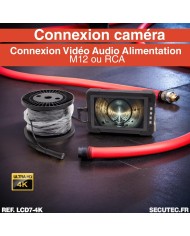 Kit caméra d'inspection étanche câble de 25 mètres avec enregistrement sur écran LCD 7 pouces autonome mémoire 128 Go