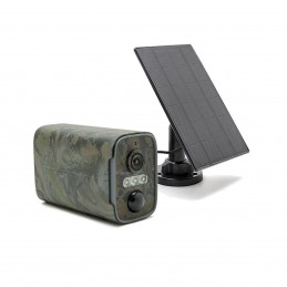 Caméra camouflage solaire WiFi 1080P vision nocturne invisible 128Go ultra longue autonomie détection de mouvement