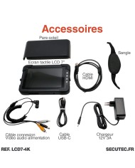 Kit caméra d'inspection étanche câble de 25 mètres avec enregistrement sur écran LCD 7 pouces autonome mémoire 128 Go