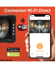 Kit caméra d'inspection étanche câble de 25 mètres avec enregistrement sur écran LCD 7 pouces autonome mémoire 128 Go