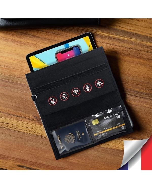 Pochette Faraday Anti-Ondes pour Tablette et Smartphone clé de voiture Protection RFID et Signal