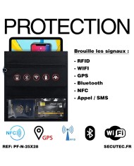 Pochette Faraday Anti-Ondes pour Tablette et Smartphone clé de voiture Protection RFID et Signal