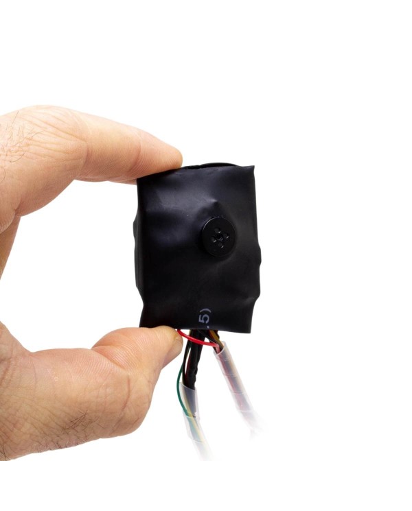 Micro caméra 4G ou WiFi type bouton à intégrer accès à distance via iPhone Android enregistrement Ultra HD 5MP sur micro SD 128G