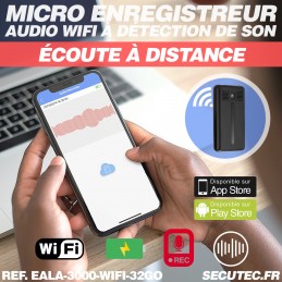 Enregistreur micro espion audio ultra plat longue autonomie