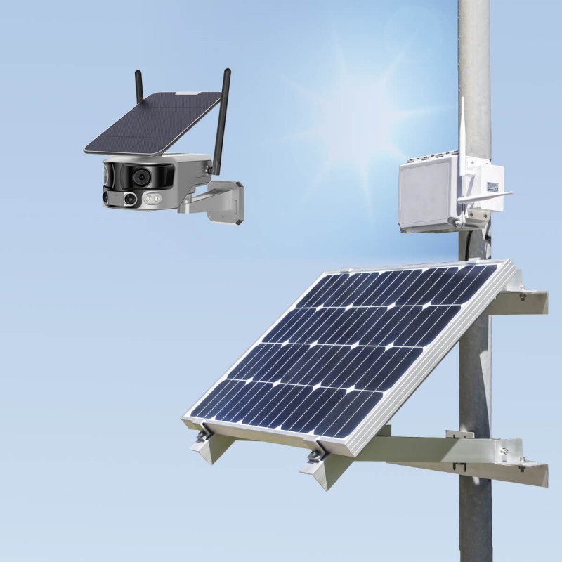 Caméra de surveillance sans fil orientable solaire 4G