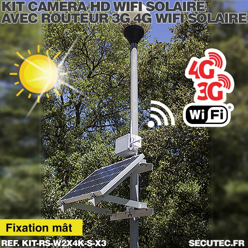 Caméra IP 4K 8MP à double objectif 4G avec vision nocturne, détection