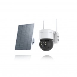 Caméra pilotable solaire WIFI UHD 2K infrarouge detection humaine accès à distance via iphone android detection humaine 128Go