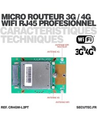 Micro routeur industriel professionnel 3G 4G connexion WiFi pour intégration avec antennes ultra plates alimentation 12V compati