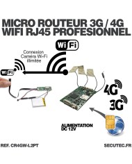 Micro routeur industriel professionnel 3G 4G connexion WiFi pour intégration avec antennes ultra plates alimentation 12V compati