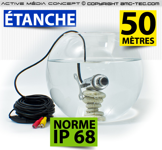 Camera etanche CCD couleur 540 lignes waterproof